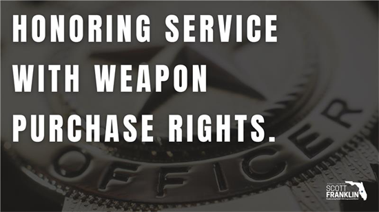 honoring service with weapon purchase rights graphic